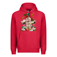 Cardinal Christmas martini  and martini bottle Premium Hoodie - AdoDesignShop
