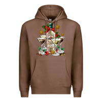 Chestnut Christmas martini  and martini bottle Premium Hoodie - AdoDesignShop