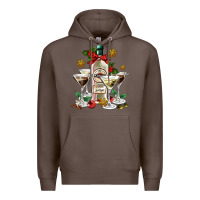Coffee Christmas martini  and martini bottle Premium Hoodie - AdoDesignShop
