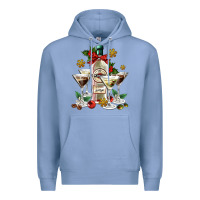 Colony Blue Christmas martini  and martini bottle Premium Hoodie - AdoDesignShop