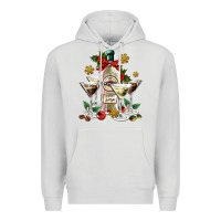 Dove Grey Christmas martini  and martini bottle Premium Hoodie - AdoDesignShop