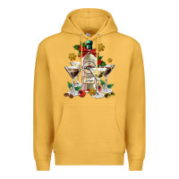 Mustard Christmas martini  and martini bottle Premium Hoodie - AdoDesignShop
