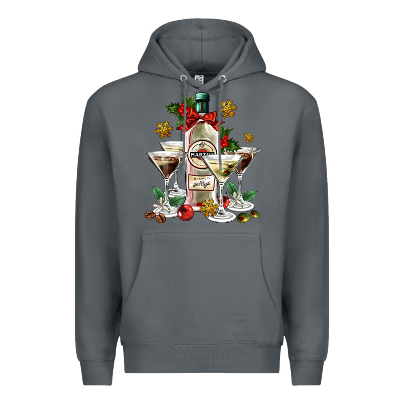 Christmas Martini  And Martini Bottle Premium Hoodie by AdoDesignShop | Teevron