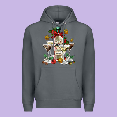 Christmas Martini  And Martini Bottle Premium Hoodie Designed By Adodesignshop