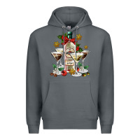 Rock Christmas martini  and martini bottle Premium Hoodie - AdoDesignShop
