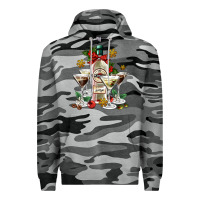 Slate Camo Christmas martini  and martini bottle Premium Hoodie - AdoDesignShop