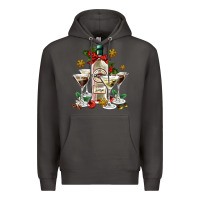 Smoke Christmas martini  and martini bottle Premium Hoodie - AdoDesignShop
