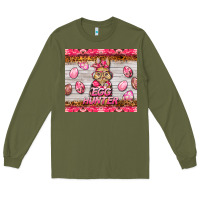 Army Green easter pink camouflage egg hunter  bunny Long Sleeve Tee - BarkalooDesign