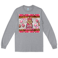 Heather Grey easter pink camouflage egg hunter  bunny Long Sleeve Tee - BarkalooDesign