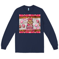 Navy easter pink camouflage egg hunter  bunny Long Sleeve Tee - BarkalooDesign