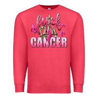 Cardinal Fuck Cancer with Butterflies Premium Sweatshirt - texasbilliewilder