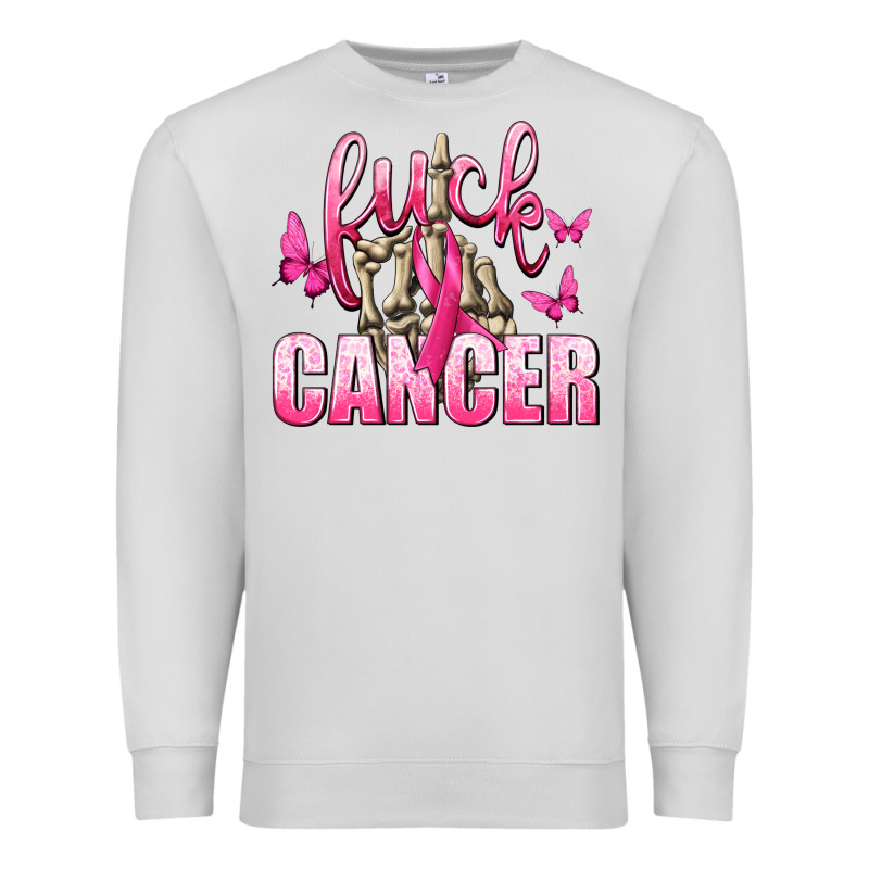 Fuck Cancer With Butterflies Premium Sweatshirt by texasbilliewilder | Teevron