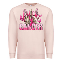 Pale Pink Fuck Cancer with Butterflies Premium Sweatshirt - texasbilliewilder