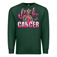Sports Green Fuck Cancer with Butterflies Premium Sweatshirt - texasbilliewilder