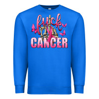True Royal Fuck Cancer with Butterflies Premium Sweatshirt - texasbilliewilder