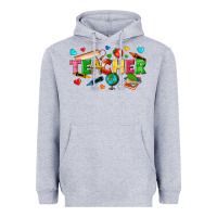 Heather Grey teacher Heavyweight Hoodie - texasbilliewilder