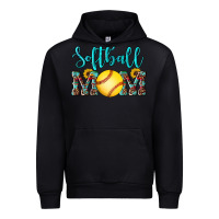 Black western leopard  sunflowers glitter mom softball Urban Hoodie - Artiststas