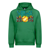 Emerald western leopard  sunflowers glitter mom softball Urban Hoodie - Artiststas