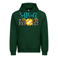 Forest Green western leopard  sunflowers glitter mom softball Urban Hoodie - Artiststas