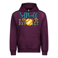 Mauve Wine western leopard  sunflowers glitter mom softball Urban Hoodie - Artiststas