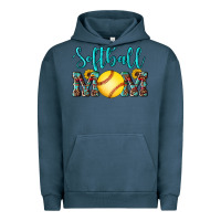 Pigment Midnight Navy western leopard  sunflowers glitter mom softball Urban Hoodie - Artiststas