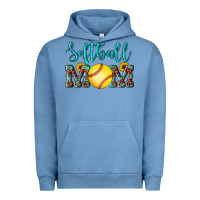 Pigment Pebble Blue western leopard  sunflowers glitter mom softball Urban Hoodie - Artiststas