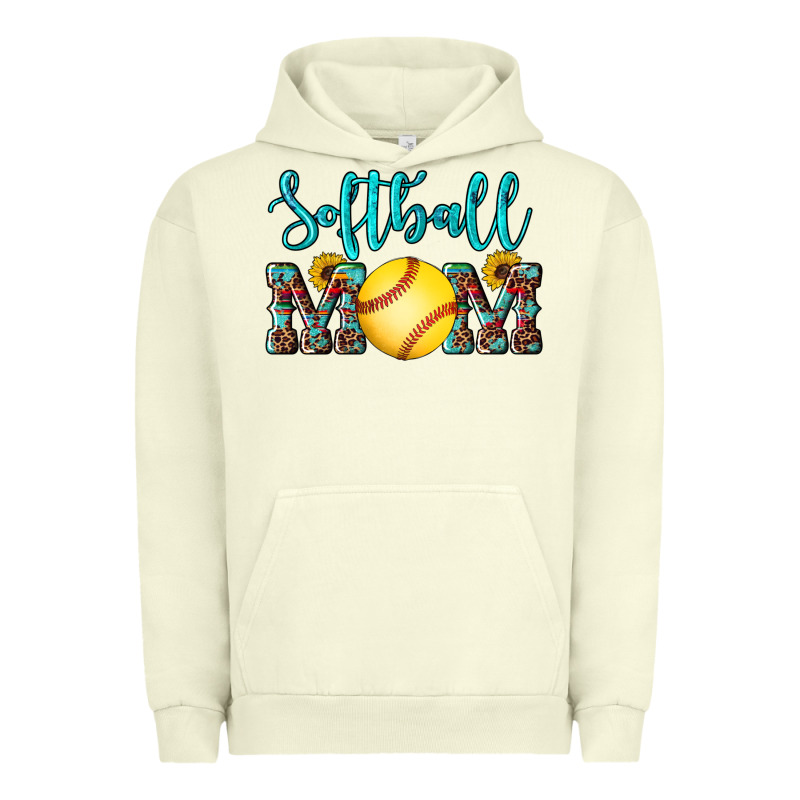 Western Leopard  Sunflowers Glitter Mom Softball Urban Hoodie by Artiststas | Teevron