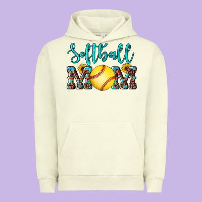 Western Leopard  Sunflowers Glitter Mom Softball Urban Hoodie Designed By Artiststas