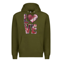 Army Green football love Premium Hoodie - JahusDesignShop