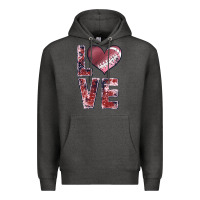 Charcoal Heather football love Premium Hoodie - JahusDesignShop