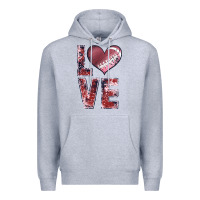 Heather Grey football love Premium Hoodie - JahusDesignShop