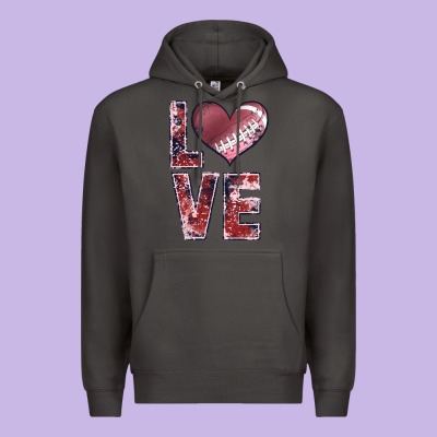 Football Love Premium Hoodie Designed By Jahusdesignshop