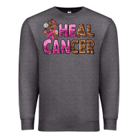 Charcoal Heather Heal Cancer Premium Sweatshirt - texasbilliewilder