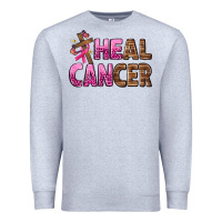Heather Grey Heal Cancer Premium Sweatshirt - texasbilliewilder