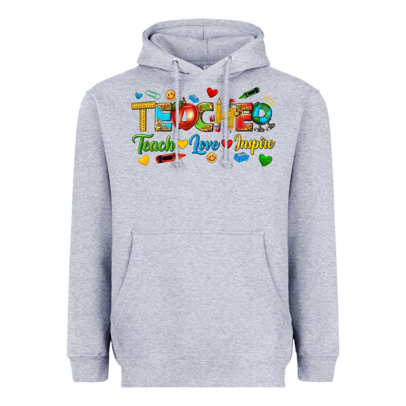 Teacher Teach Love Inspire Tbw Heavyweight Hoodie by texasbilliewilder | Teevron