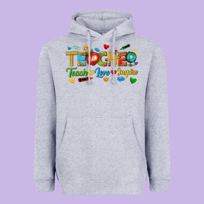 Heavyweight Hoodie teacher teach love inspire tbw