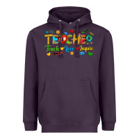 Plum teacher teach love inspire tbw Heavyweight Hoodie - texasbilliewilder