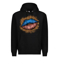 Black western 4 of july lips Premium Hoodie - BundleAndBundleShop