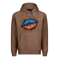 Chestnut western 4 of july lips Premium Hoodie - BundleAndBundleShop