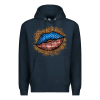 Navy western 4 of july lips Premium Hoodie - BundleAndBundleShop