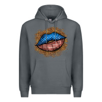 Rock western 4 of july lips Premium Hoodie - BundleAndBundleShop