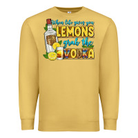 Antique Gold when life gives you lemons grab the vodka Premium Sweatshirt - Zillion Design Studio