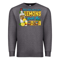 Charcoal Heather when life gives you lemons grab the vodka Premium Sweatshirt - Zillion Design Studio