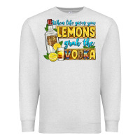 Oatmeal Heather when life gives you lemons grab the vodka Premium Sweatshirt - Zillion Design Studio