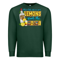 Sports Green when life gives you lemons grab the vodka Premium Sweatshirt - Zillion Design Studio