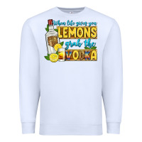 White when life gives you lemons grab the vodka Premium Sweatshirt - Zillion Design Studio