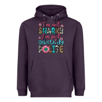 Plum i m not snarky i m just selectively polite Heavyweight Hoodie - Zillion Design Studio