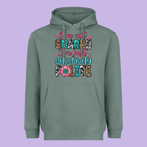 I M Not Snarky I M Just Selectively Polite Heavyweight Hoodie Designed By Zillion Design Studio