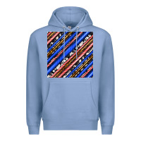 Colony Blue western america seamless pattern Premium Hoodie - BundleAndBundleShop