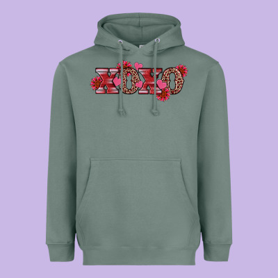 Heavyweight Hoodie valentine's day xoxo sunflower heart